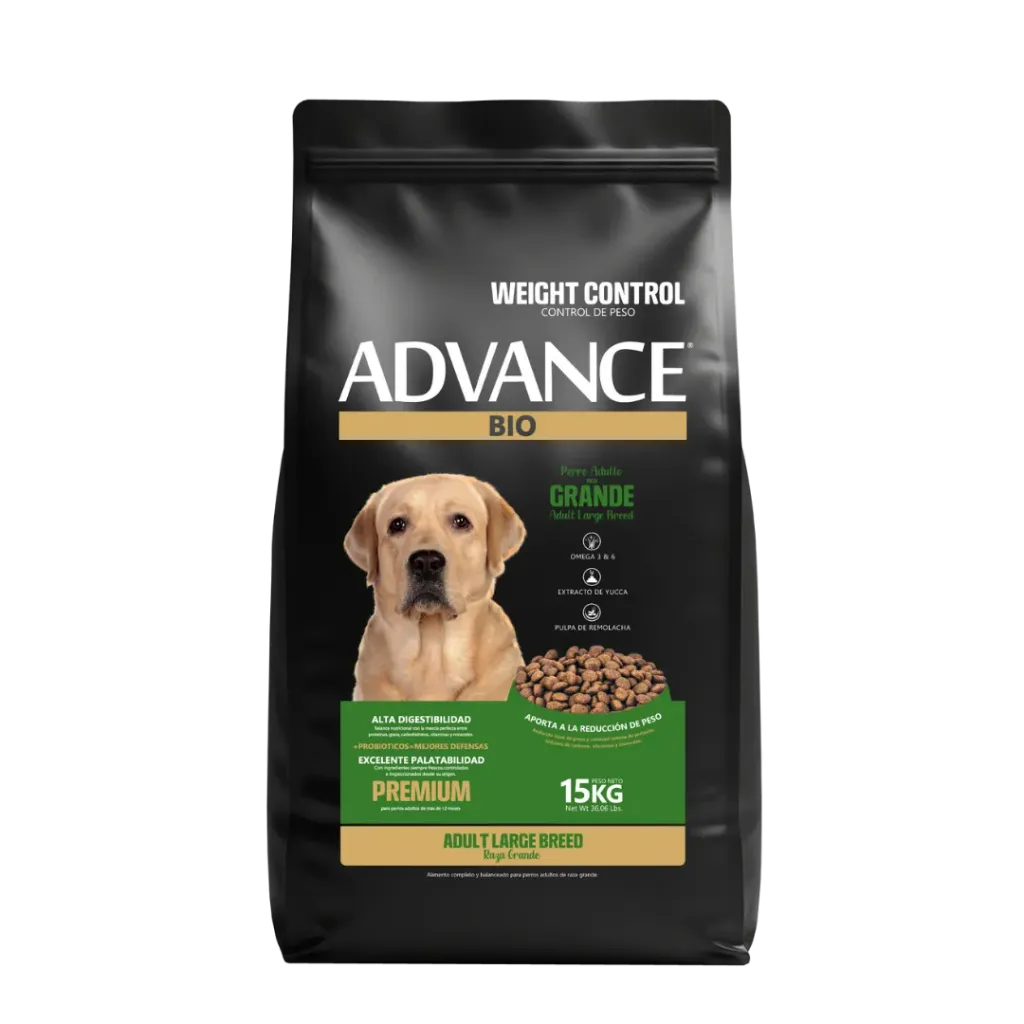 ADVANCE BIO PERRO ADULTO PREMIUM 25% LATGE BREED X 15 KG WEIGHT CONTROL