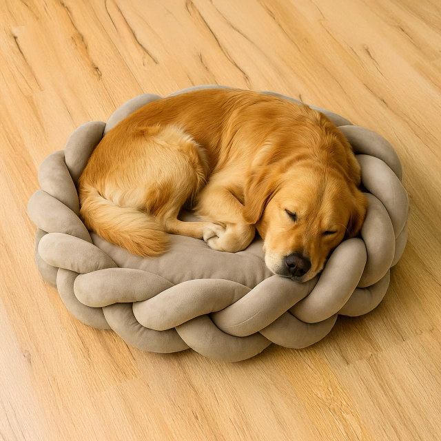 Knot Bed  60cm Beige