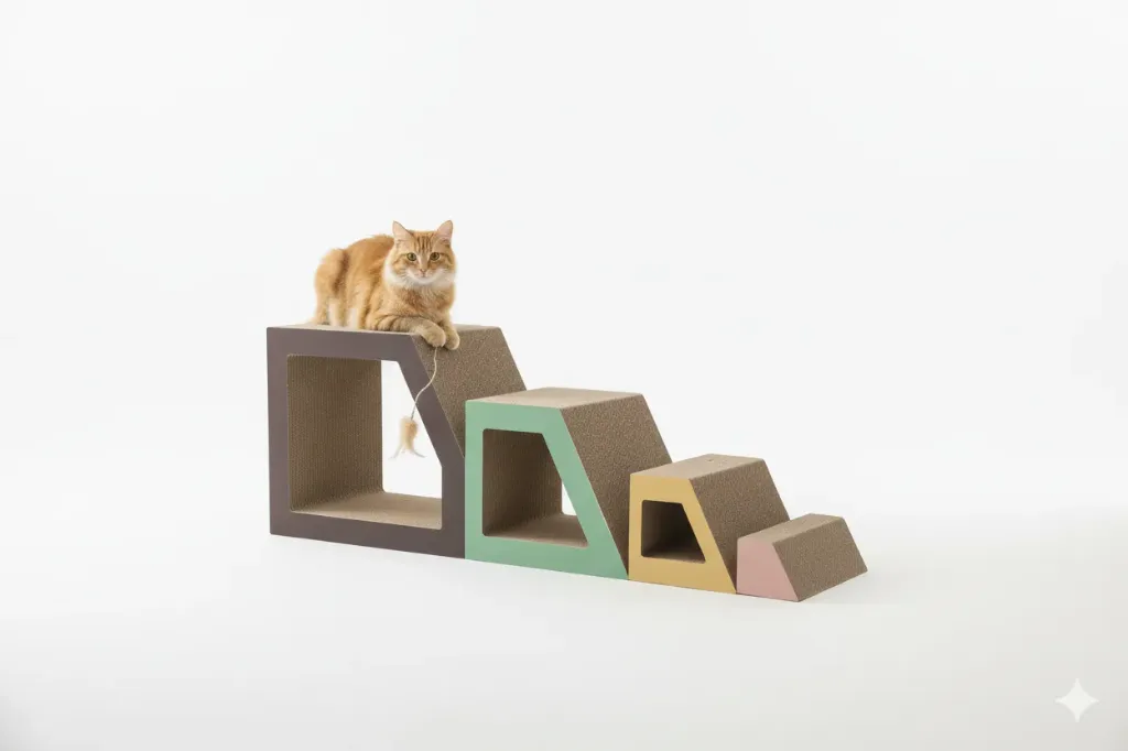 Cat tree scraper cardboard